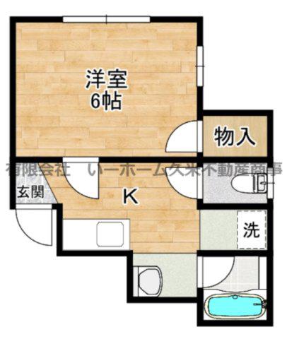 アメージュN(1K/2階)の間取り写真