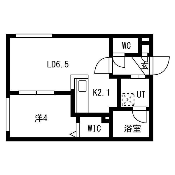 TERRACE YOMOGI(1LDK/4階)の間取り写真