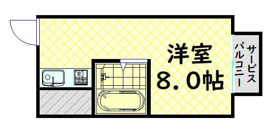ステュディオ堺フェニックス(ワンルーム/7階)の間取り写真