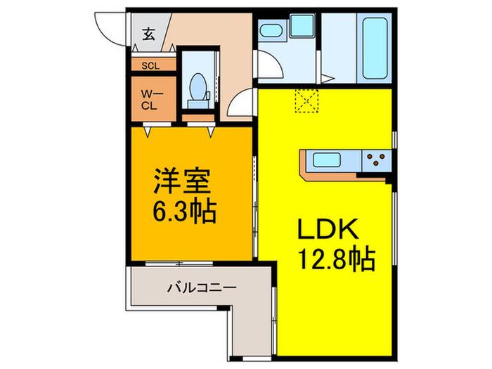 COSTA(1LDK/3階)の間取り写真