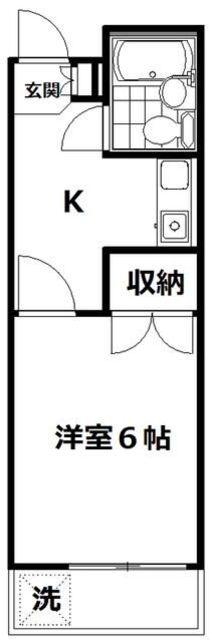 アイボリーコート大森(1K/1階)の間取り写真