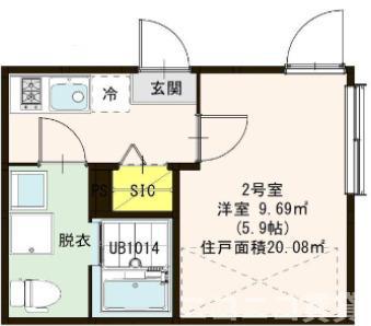 クレールメゾン千住大橋(1K/3階)の間取り写真
