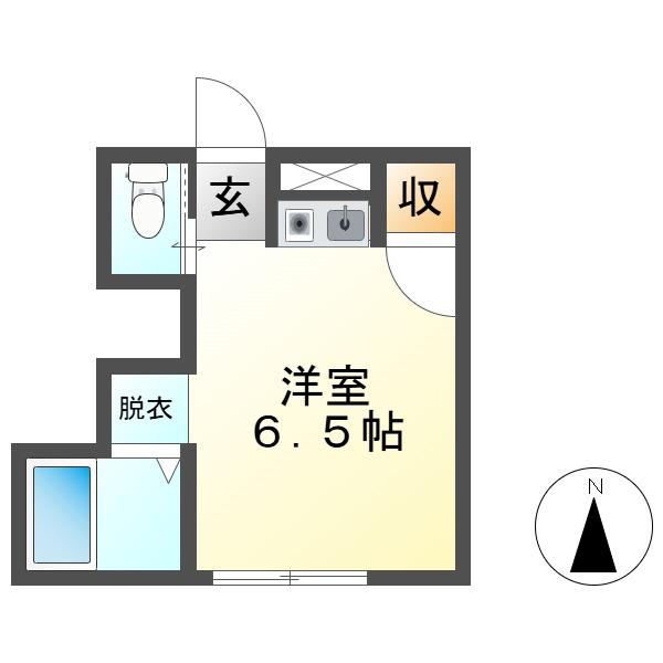 モンパオ21(ワンルーム/1階)の間取り写真