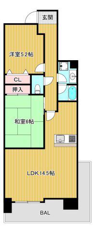 パードレ関目(2LDK/11階)の間取り写真