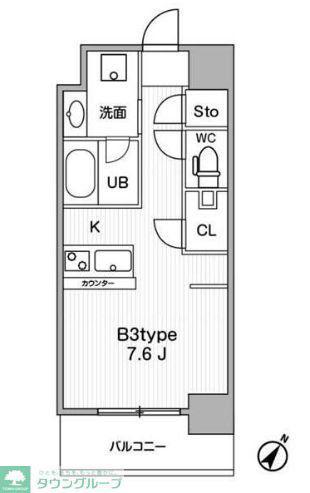 JMF RESIDENCE 町田(ワンルーム/3階)の間取り写真