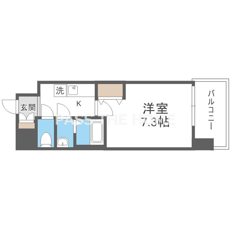 LIVIAZ SHIN-OSAKA CIEL(1K/4階)の間取り写真