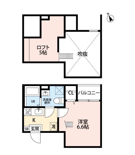 ヒラソル守山(1K/1階)の間取り写真