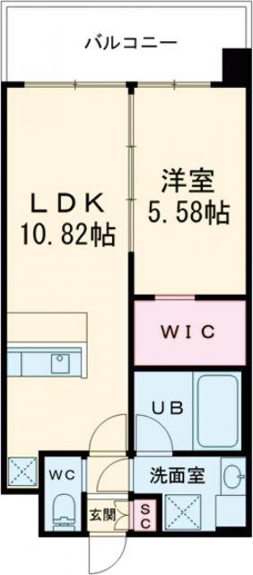 PHOERME城北公園(1LDK/2階)の間取り写真