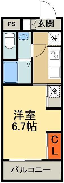 リブリ・並木(1K/2階)の間取り写真