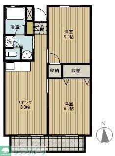サングリーン井草(2LDK/2階)の間取り写真