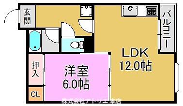 都ハイツ(1LDK/4階)の間取り写真