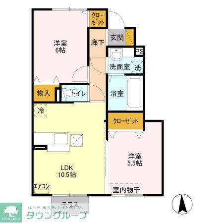 CASAII(2LDK/1階)の間取り写真