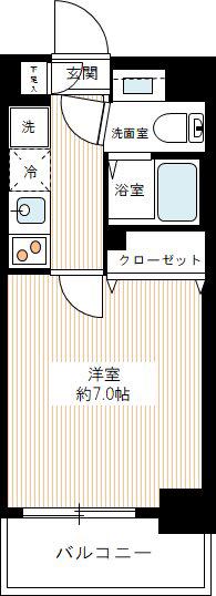 MAXIV西川口AZ(1K/8階)の間取り写真