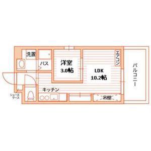 アビタシオン名駅南(1LDK/10階)の間取り写真