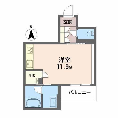 SHAMAISON新町T.H(ワンルーム/2階)の間取り写真