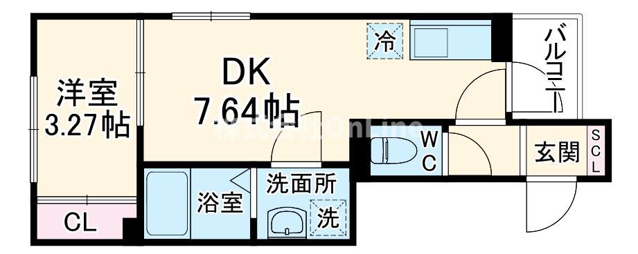 リブレメゾン弥刀I(1DK/2階)の間取り写真