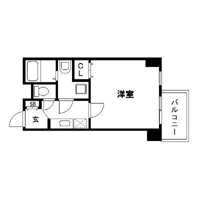 エスライズ本町東(1K/10階)の間取り写真