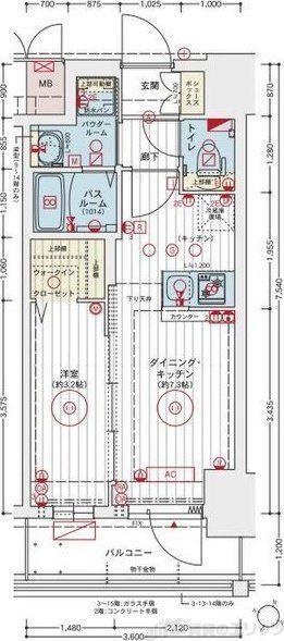 エステムコート新大阪XVIIベイス(1DK/8階)の間取り写真