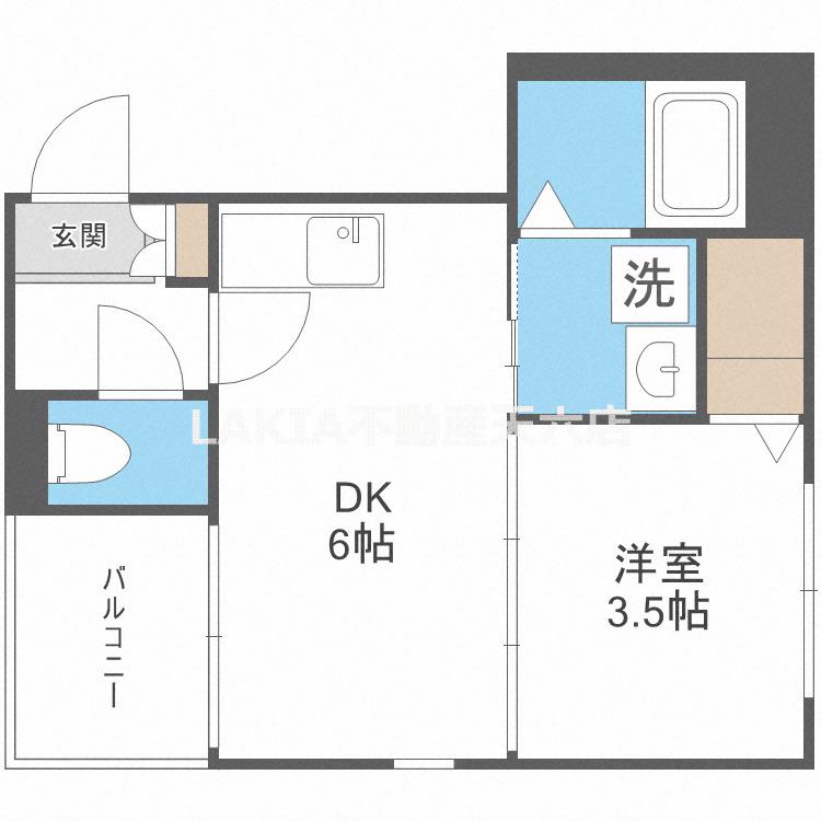 CASA DANZA(1DK/1階)の間取り写真