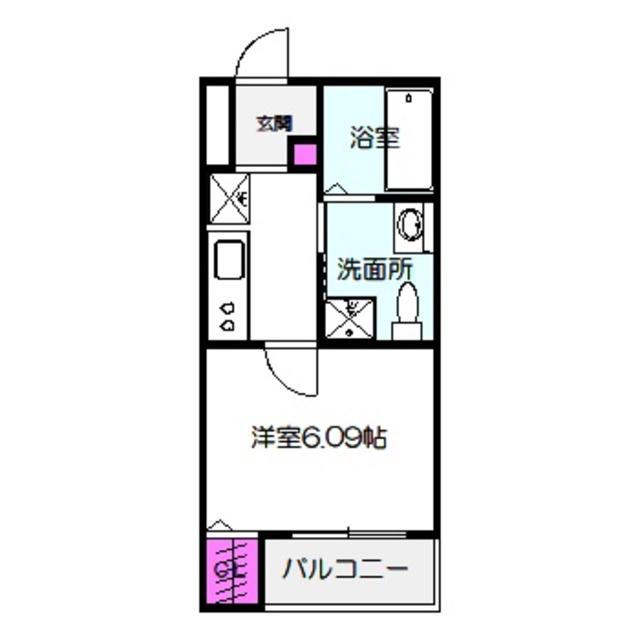 ファーストハウス(1K/1階)の間取り写真