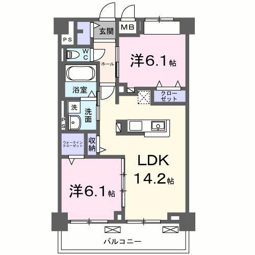 ST.TOKYO(2LDK/3階)の間取り写真