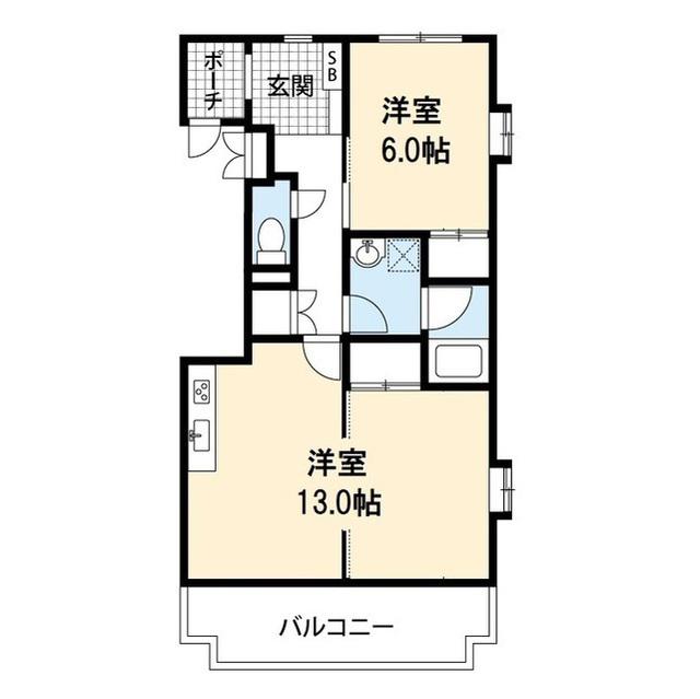 ドエル池田(1LDK/1階)の間取り写真