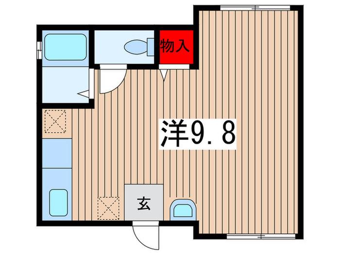 ハイツ酒井(ワンルーム/1階)の間取り写真