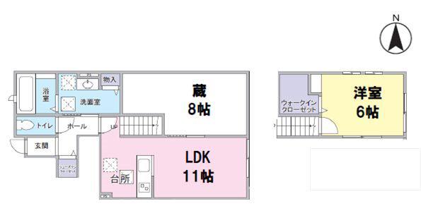 メゾン・ド・リュミエール(1LDK/1階)の間取り写真
