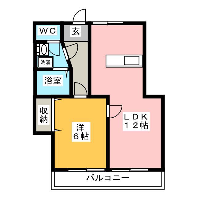 コーポラスヤマト(1LDK/2階)の間取り写真