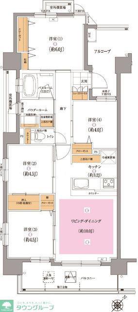 ガーラ・レジデンス川口並木(4LDK/3階)の間取り写真