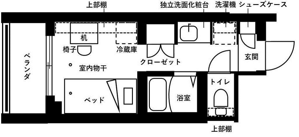 キャンパスヴィレッジ生田(ワンルーム/4階)の間取り写真