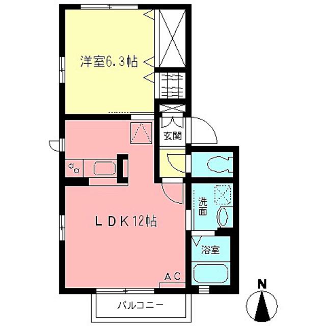 RMT日吉(1LDK/2階)の間取り写真
