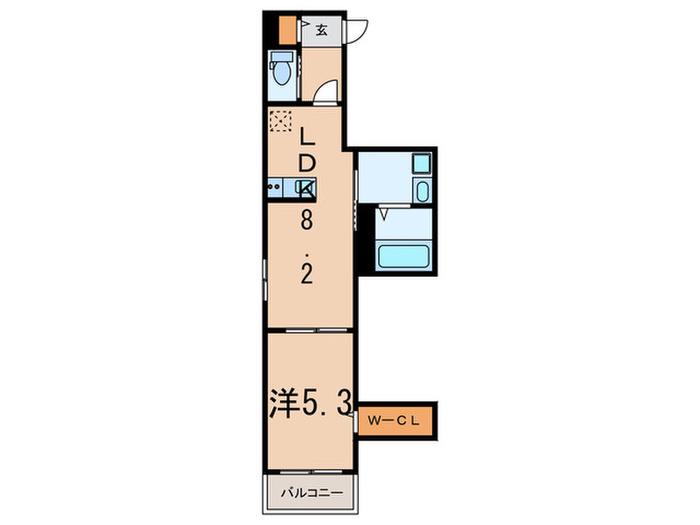 LARGO COURT III(1LDK/5階)の間取り写真