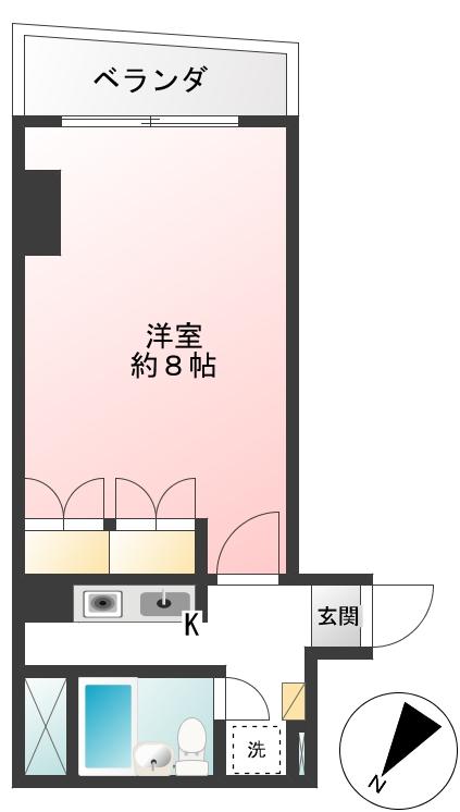 シンフォニープラザ(1K/1階)の間取り写真