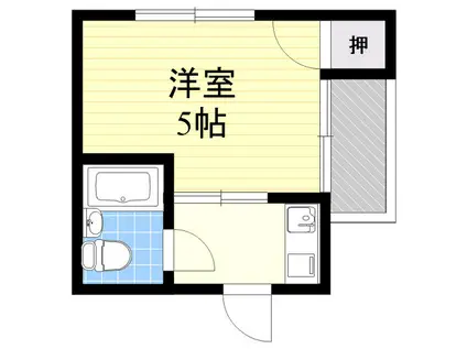 カサブランカ(1K/3階)の間取り写真