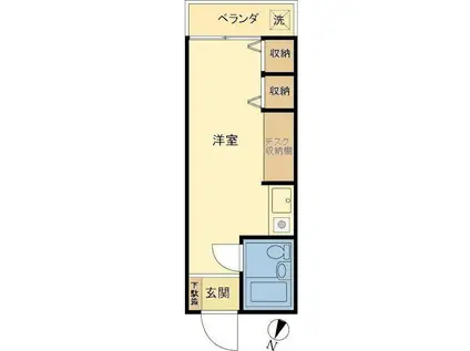 ひかりハイツ(ワンルーム/3階)の間取り写真