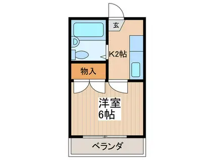 サンライズ須崎(1K/4階)の間取り写真