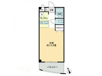 ビブラン宇多津(ワンルーム/3階)の間取り写真