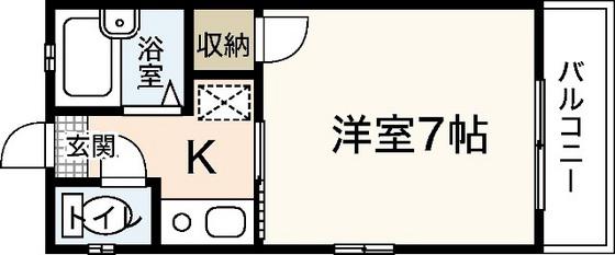 Jコーポ(1K/1階)の間取り写真
