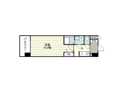 SーRESIDENCE新町AGOG(1K/8階)の間取り写真