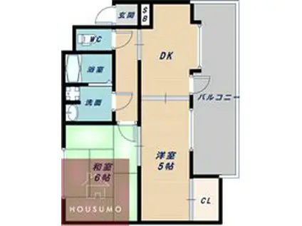 ルーエハイム(2DK/3階)の間取り写真