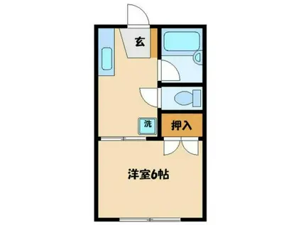 パークハイツ根岸(1DK/2階)の間取り写真