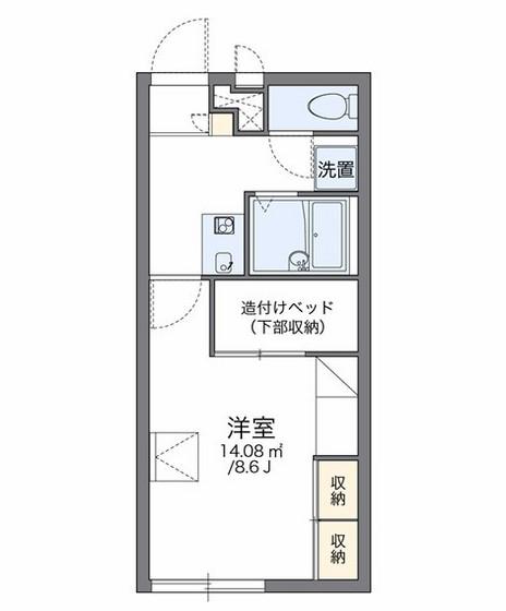 レオパレスエトワール(1K/2階)の間取り写真