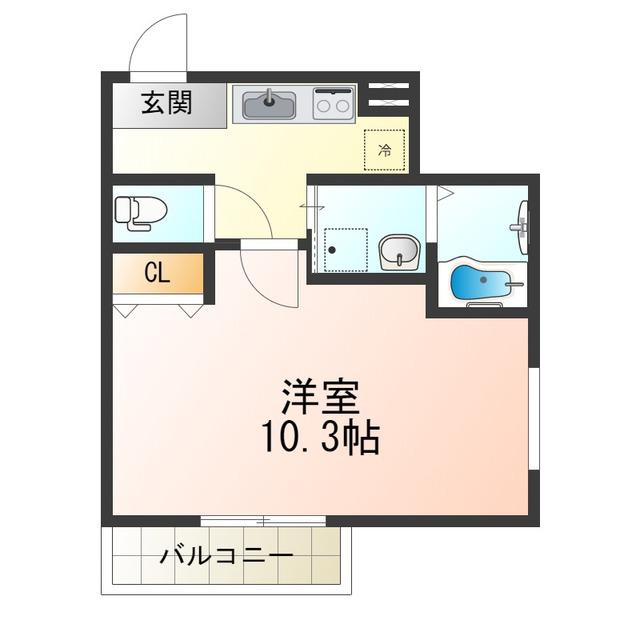 フジパレス堺鳳東VI番館(1K/2階)の間取り写真