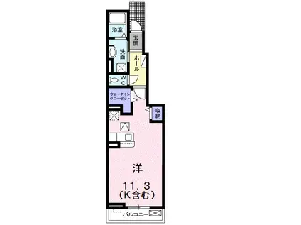 エリタージュ スルガ(ワンルーム/1階)の間取り写真