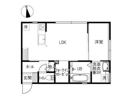 インテグラル尾張町(1LDK/2階)の間取り写真