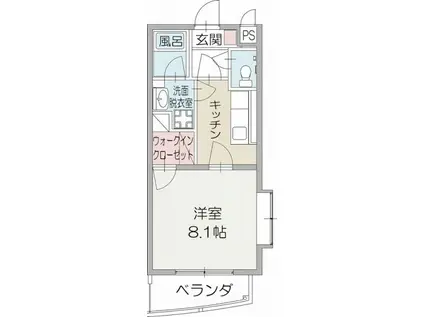 サーパスデイ(1K/1階)の間取り写真