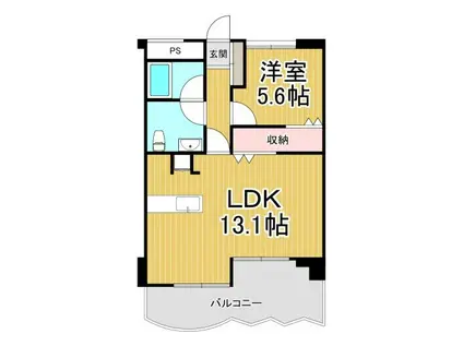 コナビレッジ(1LDK/2階)の間取り写真