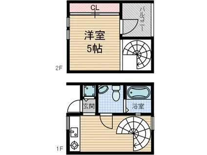 BELLE EPOQUE(1K/1階)の間取り写真