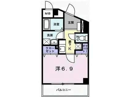 グランツ蒲田(1K/3階)の間取り写真